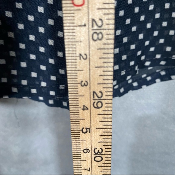 Sheer Kitty Cat Print Button Top All Over Print Blue Shirt Lightweight Sz L - Picture 9 of 9